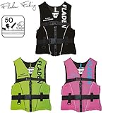 Mega Fishing Schwimmweste / Schwimmhilfe 50N - Kinder & Erwachsene Gr. S - XL (M - 50-70 kg, Pink)