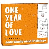 Wöchentliche Ideen für Paarzeit – Lustiges & Romantisches Geschenk zum Jahrestag, Hochzeitstag & Valentinstag – Für Ehemann, Ehefrau, Partner & Brautpaar – Enthält 52 Date Karten + 52 Bonus Karten