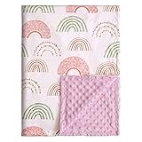 Soarwg Kids Babydecken 75 x 100 cm, Unisex, Neugeborene, dick, dreilagig, superweiche Regenbogen-Schlafdecken für Kleinkinder, Kinder, Babys, Mädchen, Jungen, Kinderzimmer, Bettdecke, Geschenke