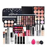 FantasyDay Multifunktions Exquisite Make-up Geschenkset Kosmetik Schmink Kit für Gesicht, Augen und Lippen - Makeup Paletten Schminkkoffer mit Lidschatten Palette, Lippenstift, Rouge, Mascara, Pinsel