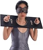 RICVIL Holz Pranger für SM Bestrafung Handschellen Bondage Set, SM Fetisch Halsmanschette Domina Spielzeug Sex Sklave Handschellen Bestrafen Fesseln BDSM Folter Sex Möbel Sexspielzeug Fesselgeräte