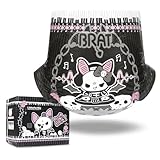 LittleForBig Ultra Saugstark 7000 ml Erwachsenen Gedruckten Windeln 10 Stück - Goth Brat (M)