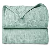 Lulu moon Musselin Decke Baby - Atmungsaktive Babydecke,Baby Decken Neugeborenen,Weiche Krabbeldecke für Kinder,Musselin Schlafdecken für Kleinkinder Mädchen Junge 120x120cm (Salbei)