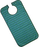 PFLEGE POINT® Kleidungsschutz/Ess-Schürze für Erwachsene mit Druckknopfverschluss, wasserdicht (grün-blau)