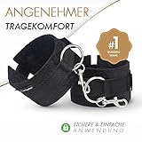 liebesfreunde® Bondage-Set Bett Fesseln Sex-Spielzeug für Paare I Extrem stabiles BDSM Fesselset mit Bettfesseln, Handschellen, Augenbinde