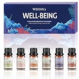 Ätherische Öle Set für Entspannung & Wohlbefinden – 6x10ml ätherische Öle naturrein für Diffuser, Duftöl & Aromaöl – Duftöle für Diffuser, Kerzen & Seifen, Aromatherapie Öle Geschenk