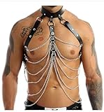 FANSEELM BDSM Men's Leather, Sissy Lingerie, Fetisch Sexy Unterwäsche für Männer, Festival Outfit, Gay Unterwäsche, Herren Erotik Dessus Lingerie für Sex Männer