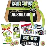 STEINBECK Viel Glück für die Ausbildung Geschenk Geschenkbox Glücksbringer Schokolade Fruchtgummi Ausbildungsstart Lehre
