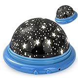 Retoo Sternenhimmel Projektor LED mit 3 Projektionsmodi, Nachtlicht Kinder Baby, Sternenprojektor Galaxy, Nachttischlampe für Schlafzimmer, Kinderzimmer, Party Geburtztag, 11 x 6 cm, Blau