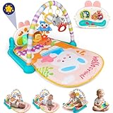 nicknack Spielmatte für Baby mit Klavier, Musik & Lichtern – Spielbogen, Tummy Time Activity Center & Sensorische Spielzeuge für Neugeborene Kinder Baby Spieldecke, Geschenk ab 0 to 3 6 9 12 Monate