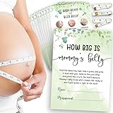 Woodamore Lustiges Babyparty-Spiel für Mädchen – 30 Stück, How Big is Mommys Bauchspiel, Messen Sie Babybauch oder Bierbauch, Babyparty-Spiel, geschlechtsneutral, lustige Spielaktivitäten für Jungen