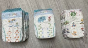 Schöne bunte Windeln: