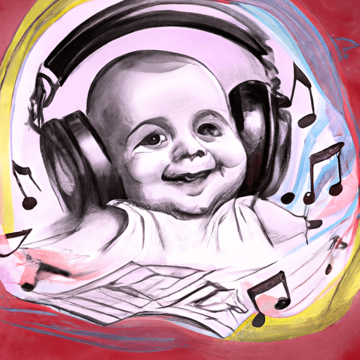 baby and music artistic drawing, trending on artstation